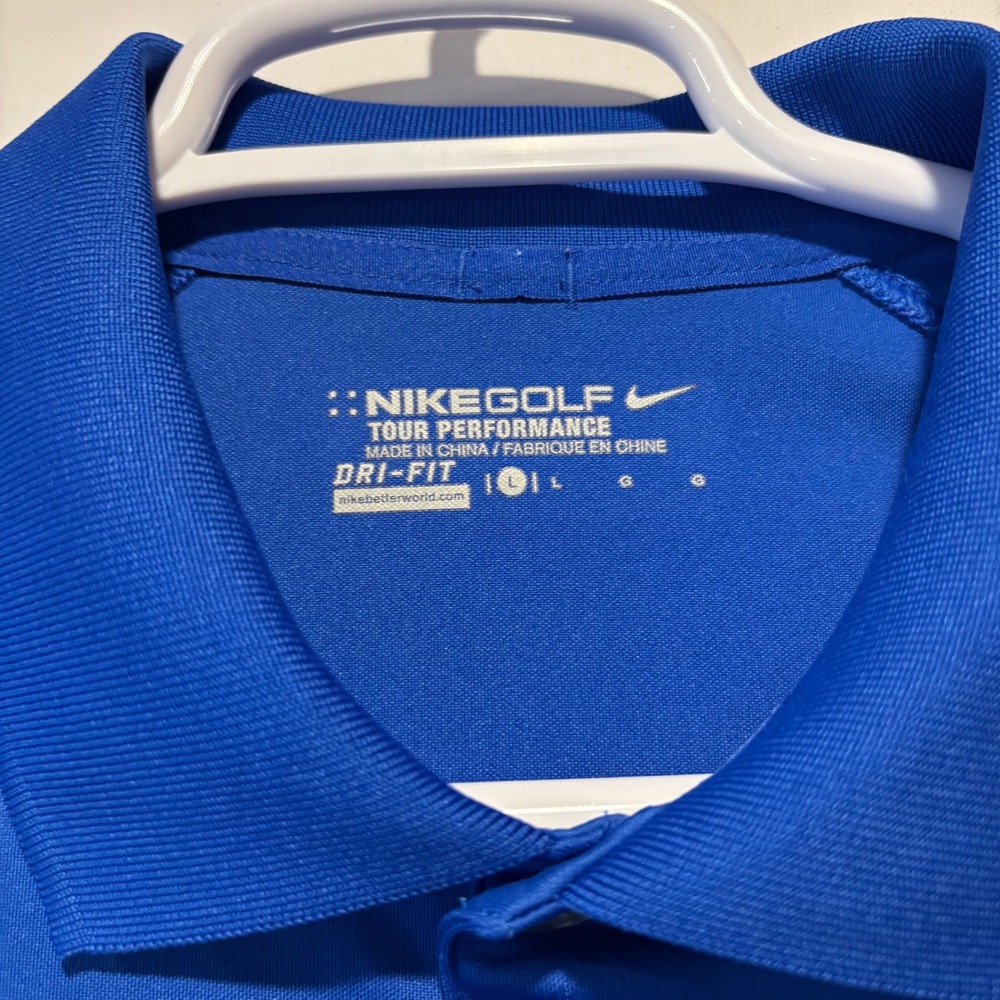 Nike Golf Tour Performance Dri FIT Blue Polo Shirt Men's Size‎ L - Picture 4 of 9
